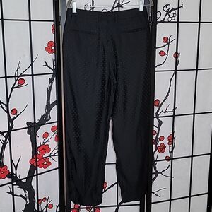 Dries Van Noten Nwt Black Single Pleat Polka Dot Women's Pants Size 2